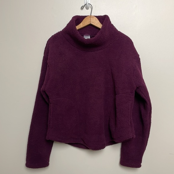 Serra Tops - Serra Ladies Sherpa Fleece Pullover Cozy 2 side pockets Size L (12-14) Aldi